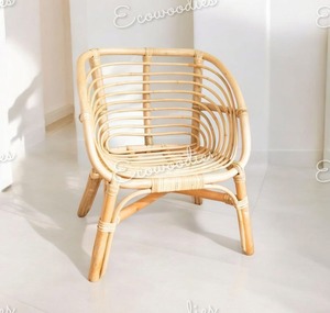 Décoration de salon chaise de canne en bambou naturel chaise de siège faite à la main de base avec dossier pour salon et décoration intérieure - Product Image 4