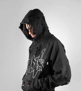 Sudadera con Capucha de Invierno con Lavado Ácido, Diseño Personalizado, Estampado Vintage, 100% Algodón Premium, Impermeable, Ecológica y Transpirable - Product Image 5