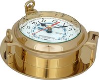 Montre de poche vintage en laiton à quartz, design Art Déco, géométrique abstrait, fonctionnement silencieux, facile à lire, décoration nautique pour la maison