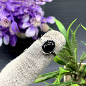 925 Sterling Silver Bezel Setting <b>Black</b> Onyx 8x10mm Oval Gemstone Ring Bohemian Minimalist <b>Jewelry</b> for Women Party - Product Image 4
