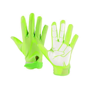 Gants de récepteur de football américain personnalisés de haute qualité en cuir souple confortable pour adultes en gros avec motif imprimé - Product Image 1