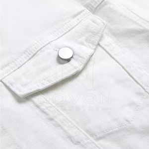 Chaqueta de Mezclilla para Hombre, 100% Algodón, Invierno, Casual, Moda, Manga Larga, Cierre de Botones, Transpirable, Ligera, Proveedor Mayorista - Product Image 6