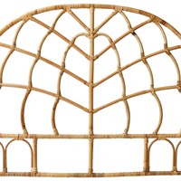Meistverkauftes Mulya Handgefertigtes Rattan Mid-Century Antik Wellen-Design Modulares Bett-Kopfteil Umweltfreundliches Schlafzimmermöbel für