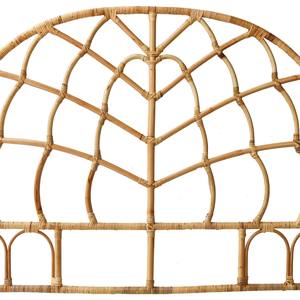 Cabecera de Cama de Ratán Hecha a Mano Mulya, Diseño Ondulado de Mediados de Siglo, Muebles de Dormitorio Ecológicos para el Hogar - Product Image 4