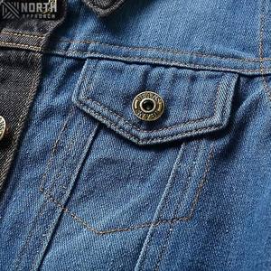 Chaqueta vaquera lisa de 2 colores de alta calidad para hombre, logotipo delantero/trasero, ropa de abrigo de invierno transpirable, posiciones de logotipo de colores personalizables - Product Image 4