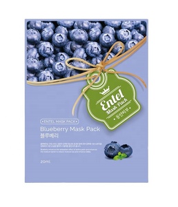 Entel (Blueberry) Mascarilla de belleza facial de fabricación coreana para el hogar, mascarilla facial y corporal para piel seca, muestra gratis - Product Image 1