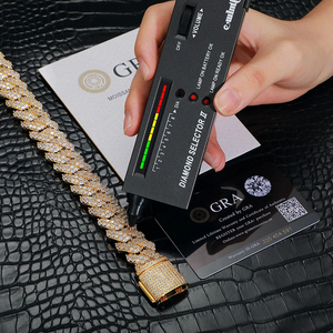 Collier fin plaqué argent 14 carats, serti clos, style hip-hop, certifié IGI, en argent sterling 925, avec moissanite VVS, chaîne à maillons, cadeau - Product Image 6