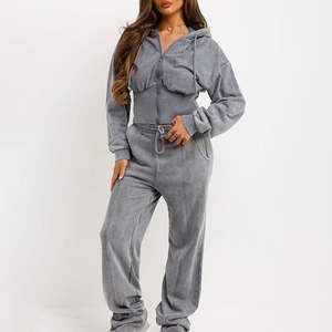 ชุดวอร์มลายฟอกสีซีดแบบขายส่งราคาถูก คุณภาพดี สินค้ามาใหม่ ชุดวอร์มลายฟอกสีสำหรับผู้หญิง - Product Image 5