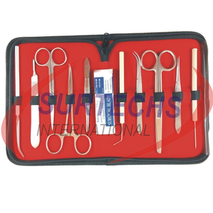 ชุดผ่าตัดเหล็กกล้าแบบใช้มือ10ชิ้นสำหรับนักเรียนสัตวแพทย์ - Product Image 1