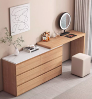 Prix de gros commode moderne grand rangement en bois MDF vanité maquillage table expérience beauté ensemble chambre