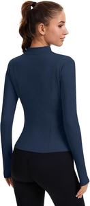 Chaquetas deportivas de yoga para mujer con cremallera, de secado rápido, para correr, de manga larga, para fitness al aire libre, para gimnasio, sudaderas con capucha, chaqueta atlética para mujer - Product Image 5