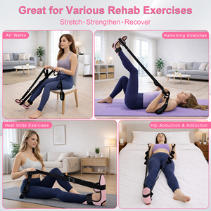 Correa de Estiramiento de Pies Ajustable OEM Personalizada para Yoga, Cinturón de Estiramiento de Piernas para Pilates, Rehabilitación, Fisioterapia y Entrenamiento - Product Image 6