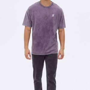 T-shirt homme délavé à l'acide, style vintage, avec logo personnalisé, coton de qualité supérieure - Product Image 1