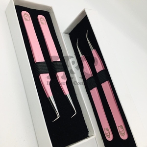 Pince à épiler professionnelle à 90 degrés, pince à épiler pour extensions de cils Kitty, en acier inoxydable, pince à épiler plate durable Hello Kitty - Product Image 2