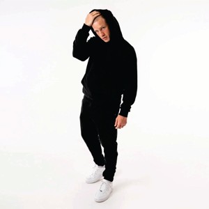 Sweatshirts à capuche pour hommes, vêtements d'entraînement décontractés sur mesure, sweatshirts brodés à motifs solides en polyester et coton, nouvel arrivage - Product Image 5