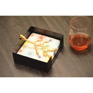 Porte-serviettes rond moderne de luxe fait main, brodé, pour hôtels et restaurants haut de gamme, directement de l'usine - Product Image 4