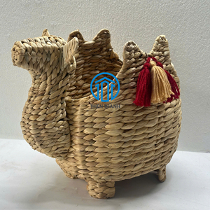 ตะกร้าอูฐผักตบชวาประดับตกแต่งบ้านสำหรับตกแต่งบ้านหัตถกรรมเวียดนาม - Product Image 3