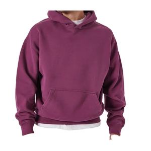 2024 sudaderas con capucha de Hip Hop para hombre de alta calidad, diseño de cremallera de moda superior, ropa de gimnasio para entrenamiento de invierno, técnicas teñidas lisas - Product Image 1