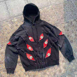 Sweat à capuche vintage personnalisé en éponge française surdimensionné et lourd 450 g/m² vierge délavé à l'acide - Product Image 1