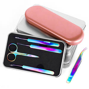 Juego de tijeras para uñas 2025, pinzas para cejas a la moda, pinza y cortador de uñas, empujador de cutículas de uñas, juego de herramientas de manicura - Product Image 3