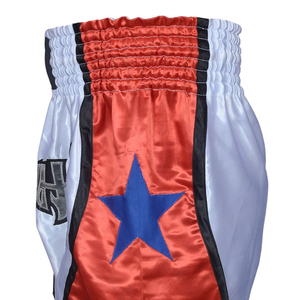 กางเกงมวยไทยพิมพ์ลายแบบซับลิเมชั่น อุปกรณ์มวยแบบสั้น รับสกรีนโลโก้ กางเกงต่อสู้ กางเกงมวยไทย กางเกงคิกบ็อกซิ่งแบบมืออาชีพ - Product Image 6