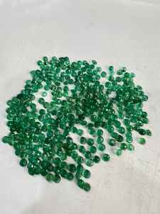 อัญมณีมรกตทรงหลวมสีเขียวมรกตเจียระไนแบบกลม3มม. ธรรมชาติ - Product Image 3