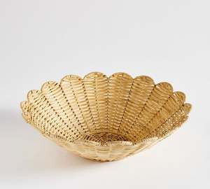 Tazón de ratán festoneado hecho a mano Natural de nuevo diseño para decoración del hogar hecho en Vietnam, frutero con precio comparativo - Product Image 3