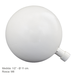 Boya plastico 1/2" x 11 O/ cm. rosca M6. - Product Image 1