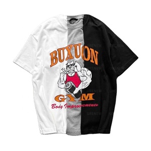 T-shirt vintage pour hommes avec logo bouffant personnalisé DTG WashMicrofiber Streetwear Graphic Tees Plus Size Clothing Solid Pattern - Product Image 1