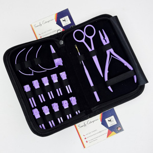 Kits de extensiones de cabello de acero inoxidable de calidad superior púrpura claro Alicates Material de metal sostenible con precio de etiqueta privada - Product Image 3
