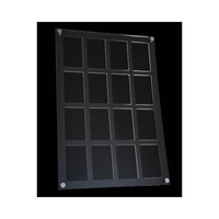 Support mural en métal transparent plexiglas Baseball Card Display Case 16 Graded Large Sports Lockable Acrylic Card Case