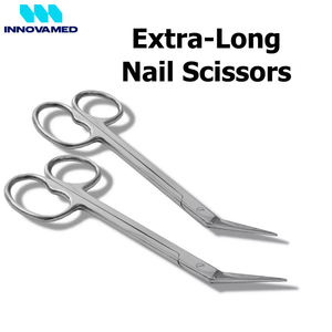 Tijeras de Pedicura Manuales de Acero Inoxidable con Mango Largo, Cortaúñas, Set de Instrumentos Quirúrgicos para Manicura y Podología Esencial - Product Image 3