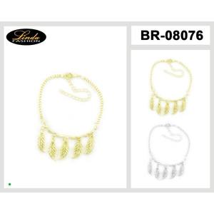 Linda FASHION Brazalete de Aleación Chapado en Oro con Dije de Pluma Religiosa para Mujer, Joyería de Fiesta - Product Image 3