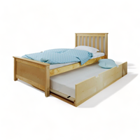 Lit superposé moderne en bois massif pour enfants avec lit gigogne, idéal pour chambre à coucher, ferme, villa et appartement