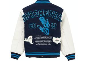 Veste universitaire en cuir sur mesure, veste de baseball, fabricant de veste bomber avec broderie en chenille, veste universitaire en cuir - Product Image 2
