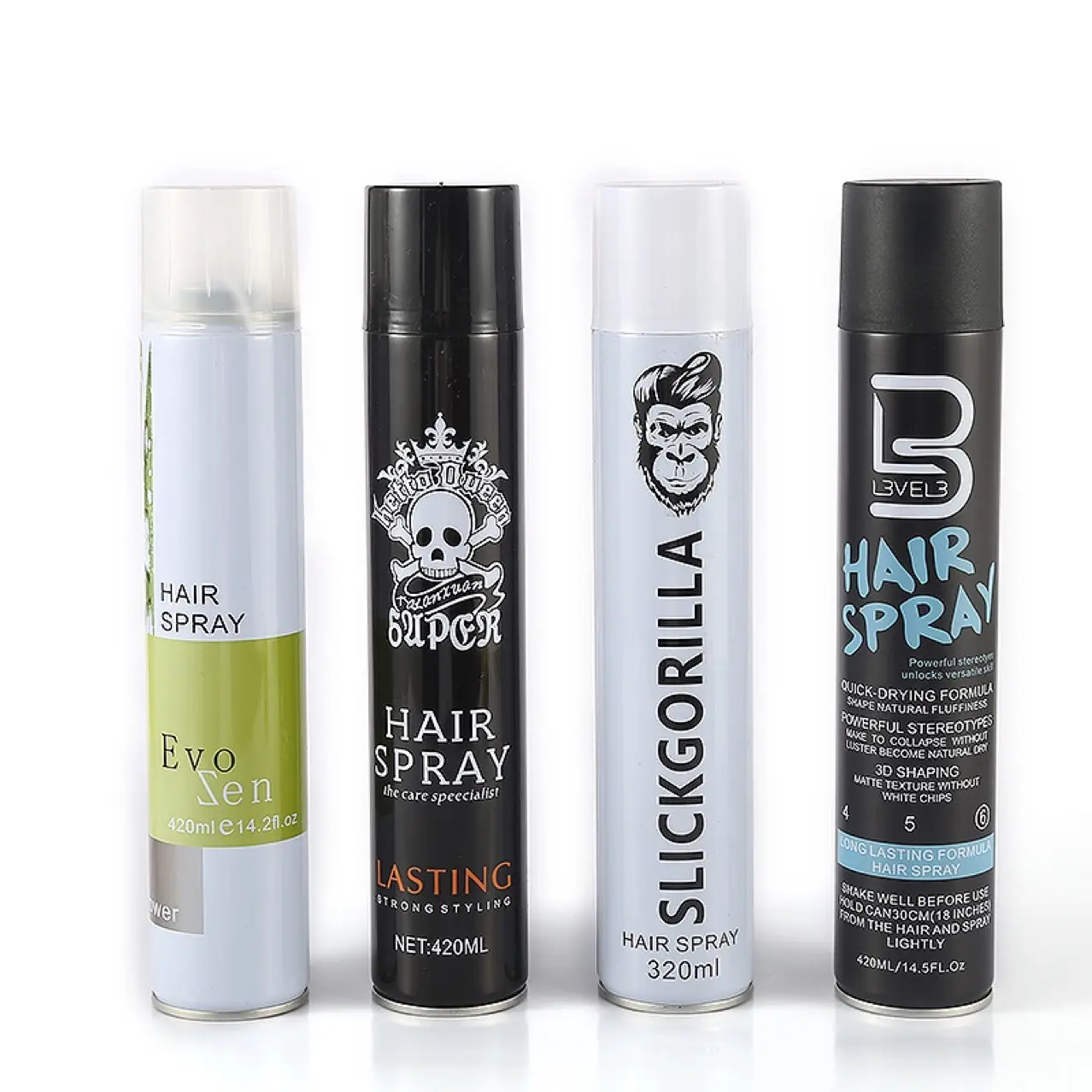 Spray coiffant, vente en gros, séchage rapide, longue durée, forte tenue, Salon de coiffure, Spray pour cheveux, 420ml