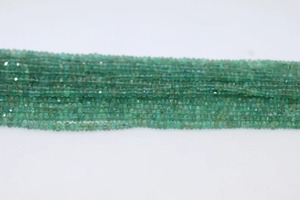Cuentas facetadas de esmeralda zambiana de 20 pulgadas, 100% naturales, gemas Mehrajudin AA-35, certificadas por terceros para la fabricación de joyas. - Product Image 4
