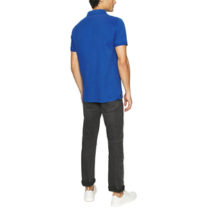 เสื้อยืดสำหรับผู้ชายเสื้อยืดกอล์ฟผ้ากันยับสำหรับผู้ชายสีทึบแห้งเร็วแบบเรียบ - Product Image 4