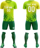 OEM Service Respirant Numérique Impression de Nom Maillot de Football Ensemble Complet Bleu Foncé Hommes Uniforme de Football