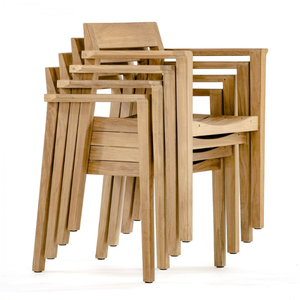 Chaises de jardin en teck de luxe, mobilier d'extérieur, chaises de salle à manger en bois pour la décoration de la maison et du jardin - Product Image 5