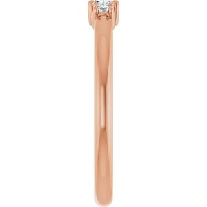 Stuller 124547:101P 14KR Stackable Diamond <b>Ring</b> for <b>Men</b> and Women - Product Image 4