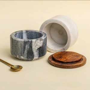 Caja de sal de mármol de diseño único o juego de botes de 2 uds. - Product Image 6