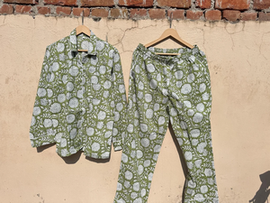 Conjunto Floral de pijama de algodón, ropa de novia de verano de algodón indio, regalos para mujeres, conjunto de pijama de algodón puro 100% - Product Image 6