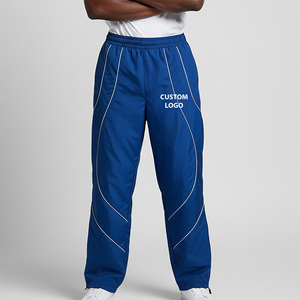 Pantalones Deportivos Casuales para Hombre de Poliéster/Algodón Grueso con Logotipo Personalizado, Diseño de Ribete Bordado, Color Sólido - Product Image 4