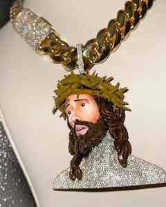 Colgante de diamante de moissanita de Jesús personalizado de alta calidad, colgante de plata de Hip Hop, colgante de diamante de Ley 925 - Product Image 1