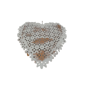 Dernière conception de coeur suspendu en fer blanc avec utilisation antique en cuivre pour l'artisanat de décoration murale de Noël - Product Image 3