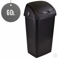 Seau de rangement rectangulaire en plastique à couvercle basculant 20L très demandé, portable pour usage intérieur/extérieur, hôpital, bureau, maison, hôtel, cuisine