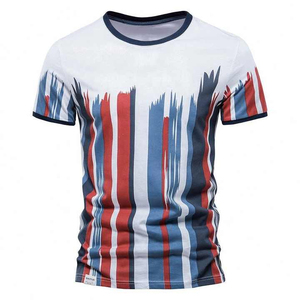 Camiseta de Verano 2025 para Hombre, Talla Grande, 100% Algodón, Lisa, Casual, Cuello Redondo, Manga Corta, Transpirable, Tela de 300g, Corte Regular - Product Image 6