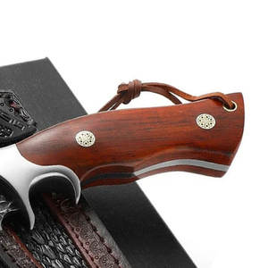 Couteau de chasse traditionnel en acier de Damas, fait à la main, pour la chasse en plein air, le camping, couteau utilitaire, couteau de chasse - Product Image 6