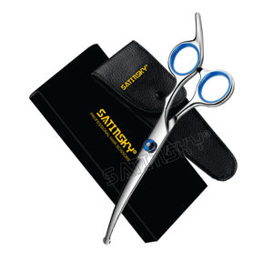 Tijeras de Peluquería Canina, Juego de Tijeras Curvas, Tijeras de Recorte Redondeadas para Perros Profesionales, Doodles, Cara, Patas, Cuidado Dental y Quirúrgico - Product Image 1